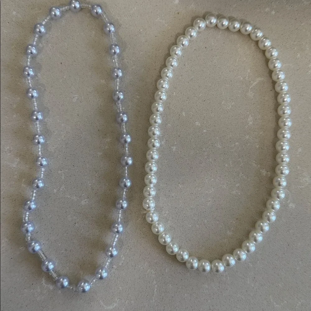 Elegant Pearl Necklace Set 2